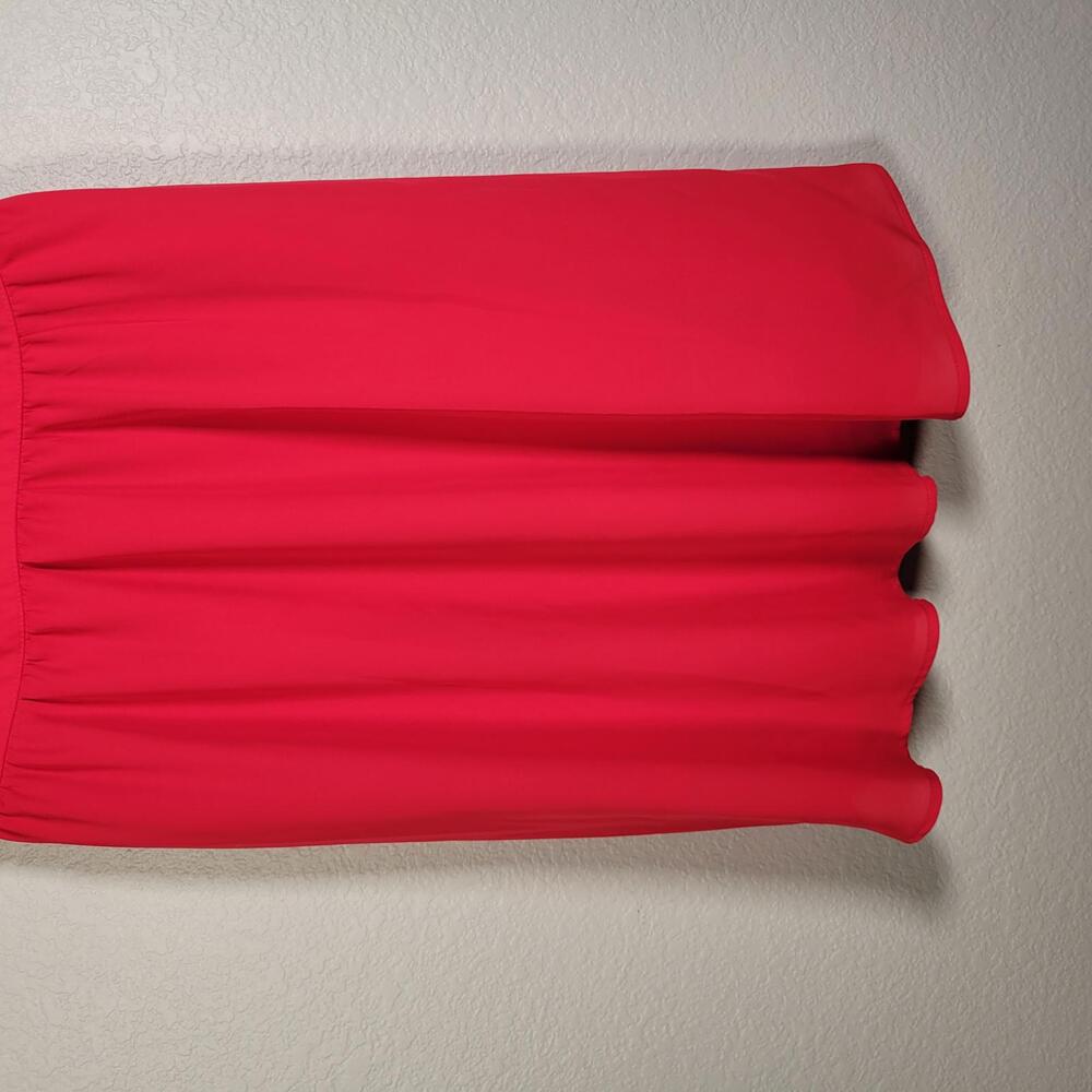 Maison Jules Red V Neck Lined Dress Women Size XS - Picture 8 of 9